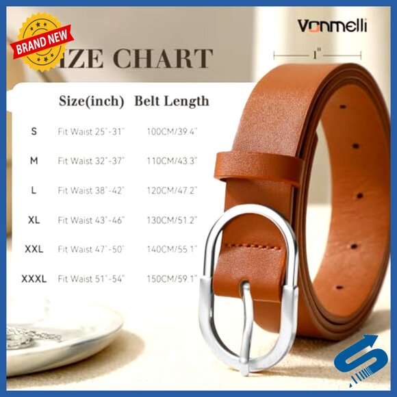 3 Pack Faux Leather Belts Gold Buckle Women\'s Dress Casual Size M main image 4